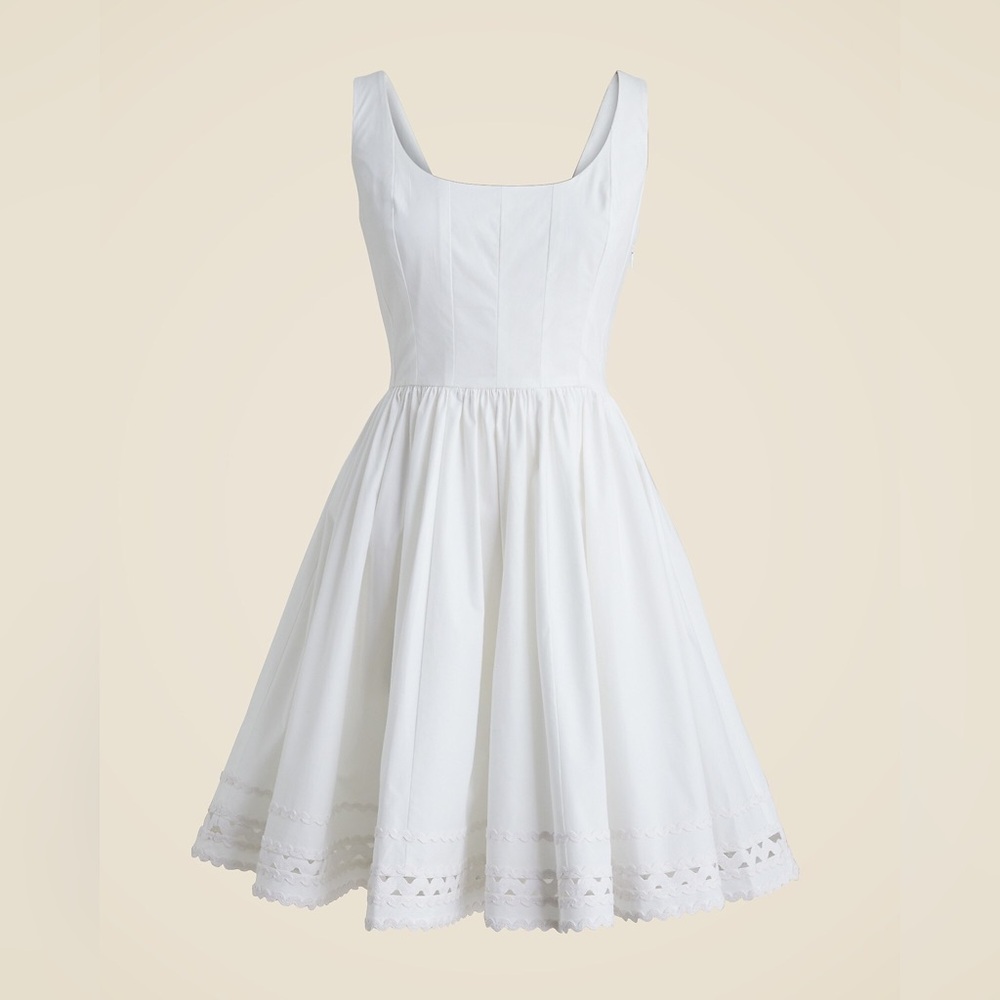 J. Crew Fit-and-flare mini dress with rickrack trim - Picture 3 of 4